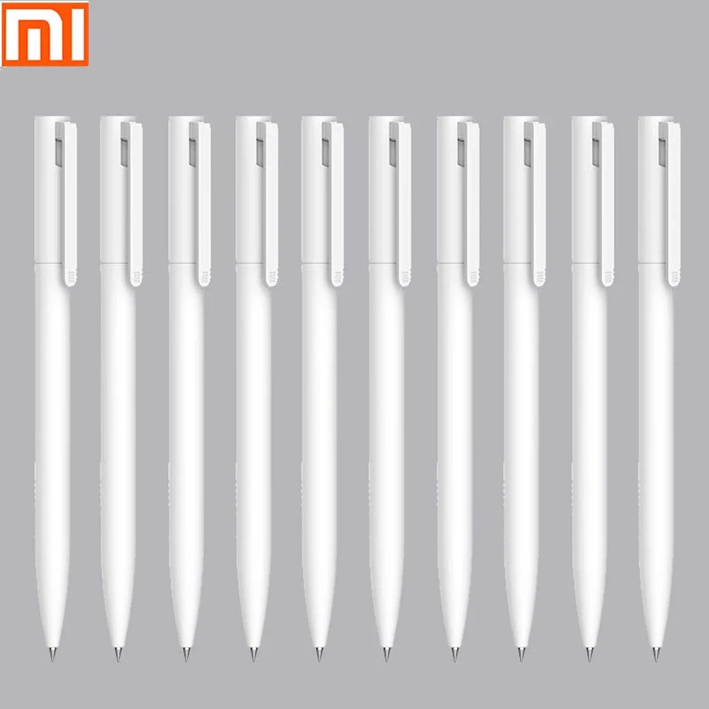 Bolígrafo Xiaomi Original para escribir, luz suave Mijia, presione el núcleo, repuesto de repuesto, bolígrafo de 0,5mm para negocios, azul, rojo y negro