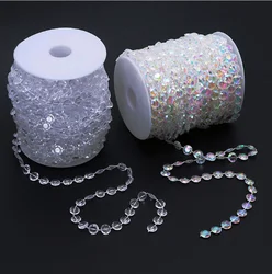 3 Meters /lot Size 10mm Acrylic Crystal  AB Iridescent Bead Garland Strand Wedding Decoration Christmas Party Decoration