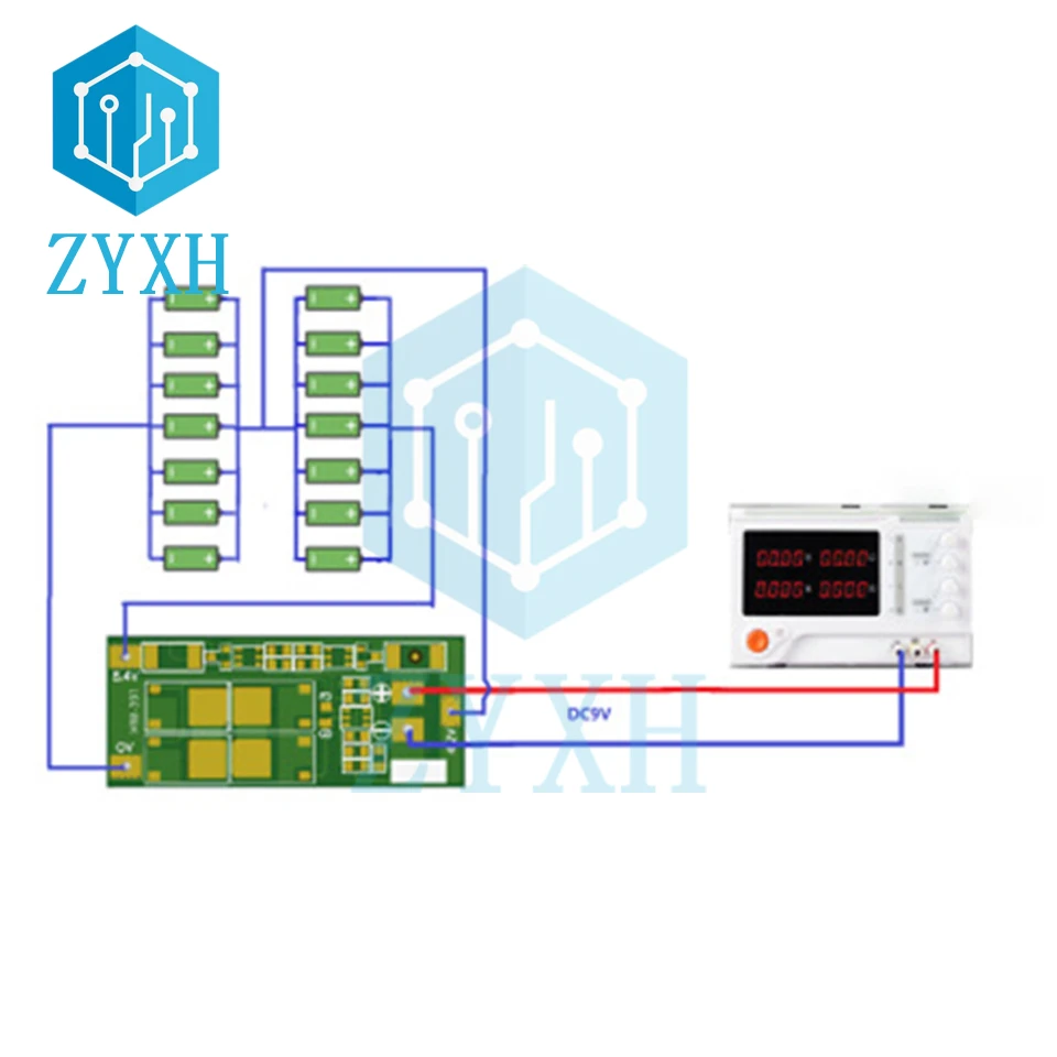 Balanced Version BMS 2S 20A 7.4V 8.4V 18650 Lithium Battery Packs Charge Board Overcharge Protection Equalizer For Drill Motor