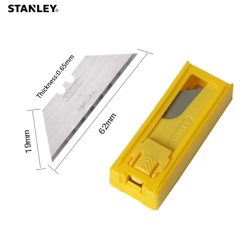 stanley faca resistente de substituicao 100 pecas laminas para facas lamina substituivel carpete couro cortador de papel ferramentas manuais 01