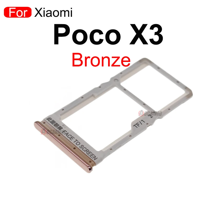 For Xiaomi POCO X3 X3Pro SIM Tray Sim Card Socket Slot Holder Replacement Parts