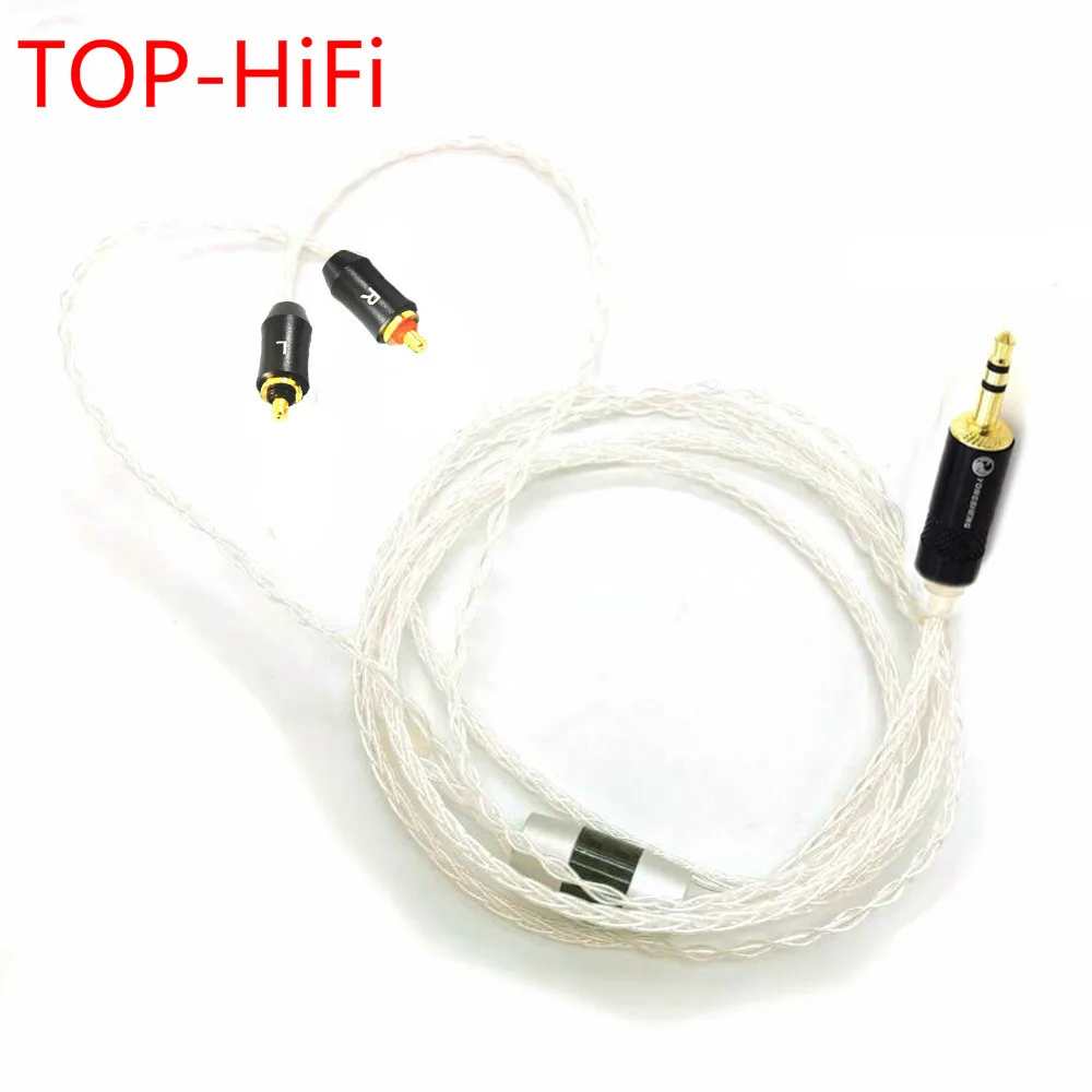 

TOP-HiFi Free shipping 8 Cores 7N OCC Silver Plated Headphone Upgrade Cable For UE Live UE6 Pro Headphones