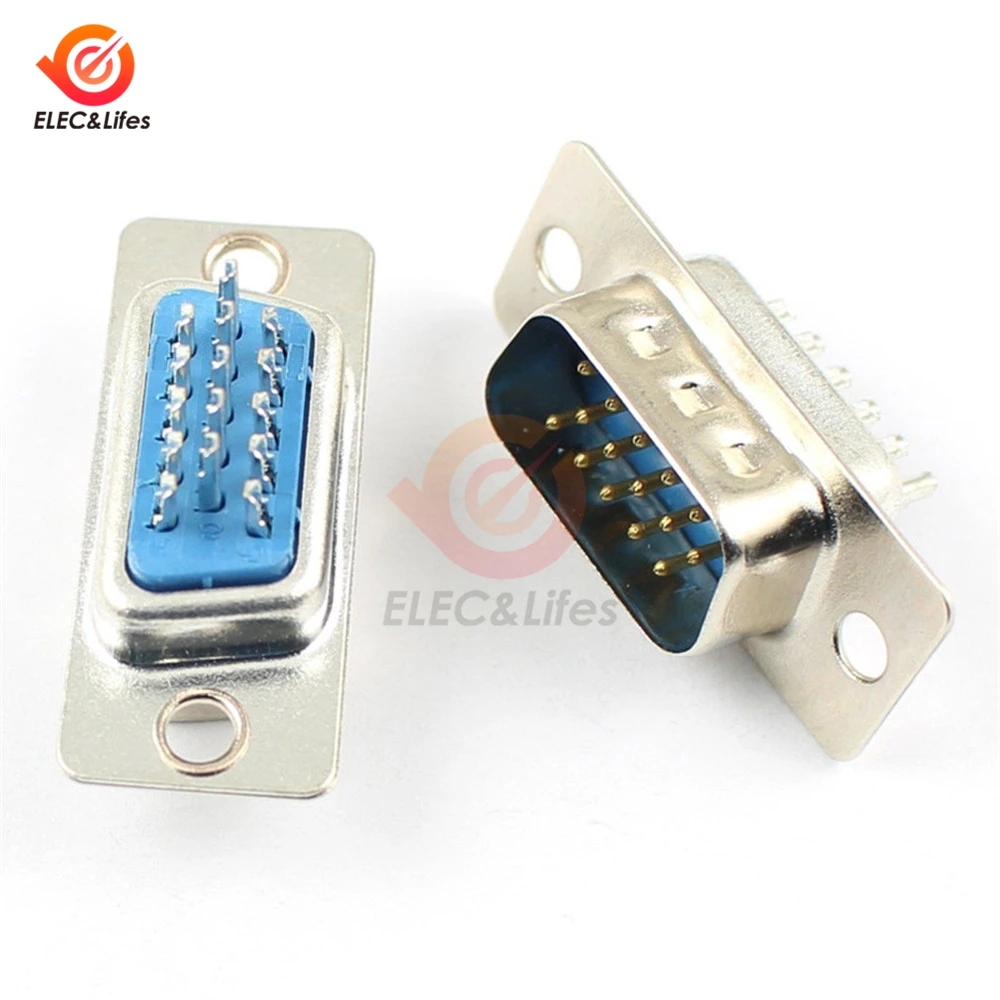 10PCS D-SUB DB9 DB15 DB25 Adapter 9/15/25 Pin Male Female connector Welded RS232 Serial VGA Female male Plug Socket connector