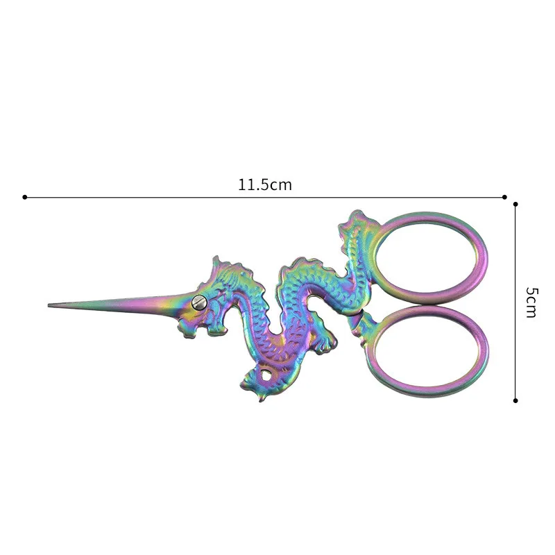 Kształt węża profesjonalne nożyczki do szycia hafty materiały krawieckie jednorożec nożyczki instrukcja DIY antyczne Vintage Zig Zag nożyczki
