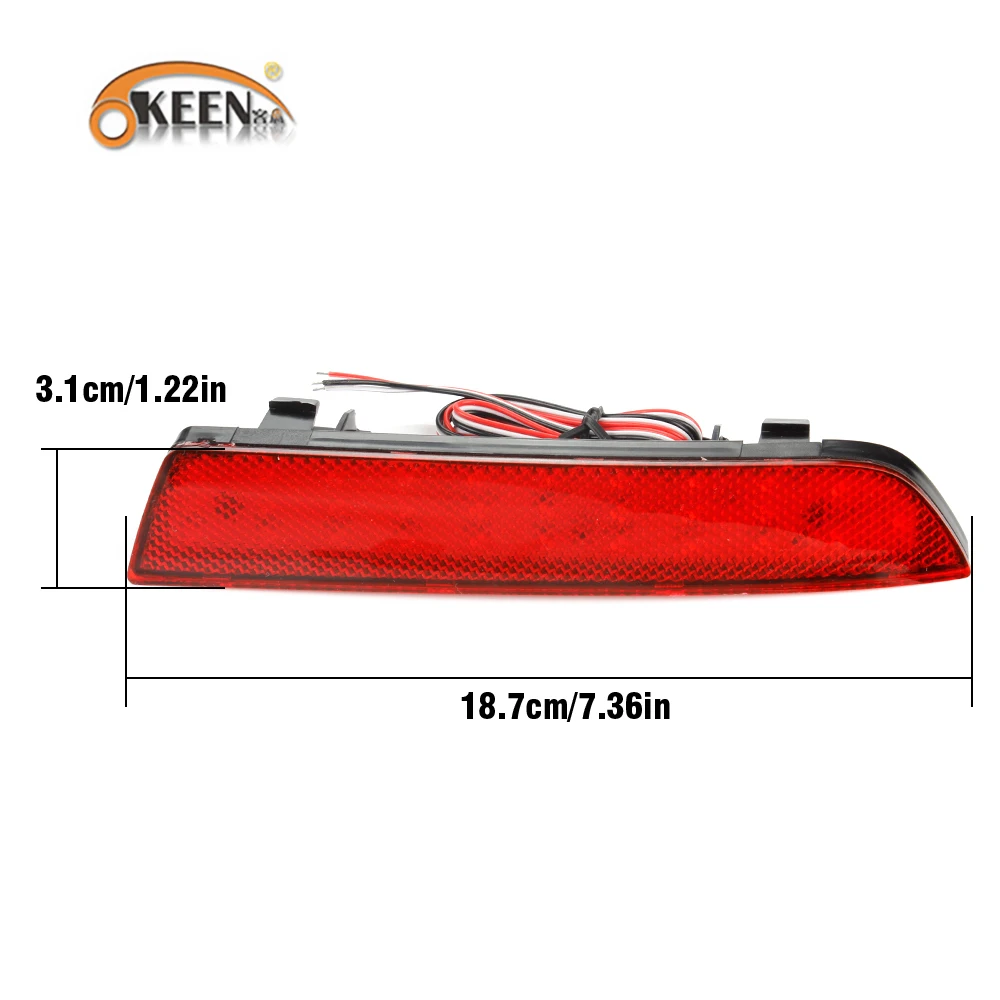 2pcs LED Rear Bumper Reflector Light For Mercedes W447 VITO Box 2014-2019 Reflector Tail Brake Signal Fog lamp Driving Lights