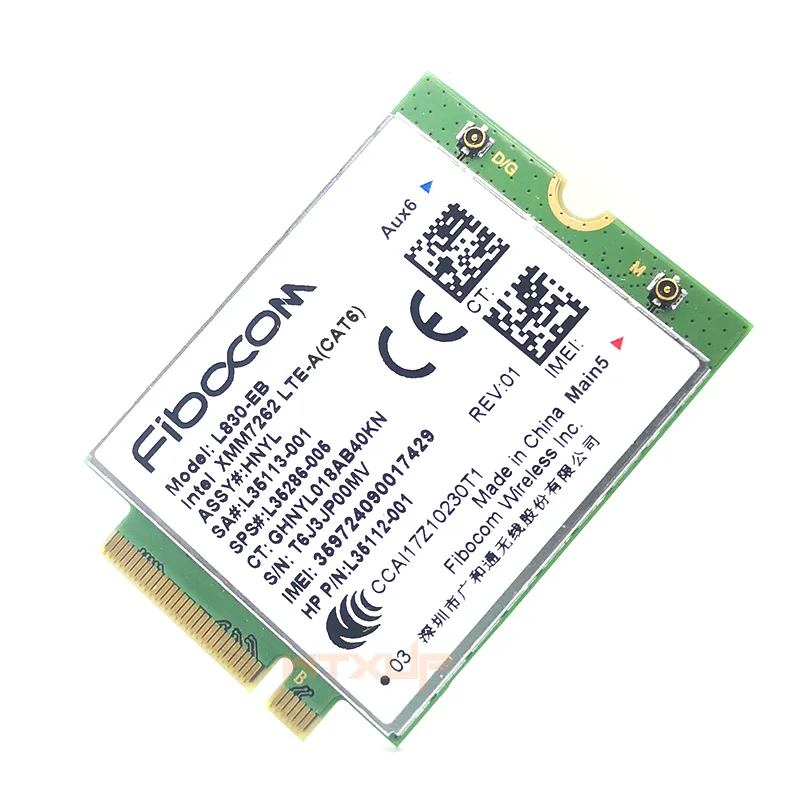 Imagem -04 - Cartão Wwan L35286005 Chipconjunto Xmm 7262 Lte-advanced Cat6 300mbps para hp 640 650 g5 840 846 850 g6 X360 830 Fibocom-l830-ec 4lte