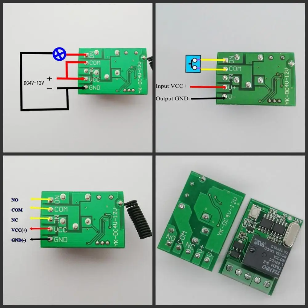 emergency button remote control switch 5V 6V 9V 12V Remote Control Push Button RF Wireless Switch 315 433 Smart Home Alarm