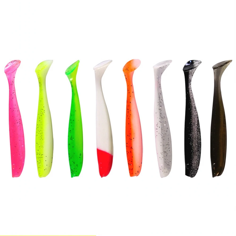 10pcs Fishing Lures 55mm 65mm 70mm Wobblers Carp Fishing Soft Lures Silicone Artificial Double Color Baits силиконовые приманки