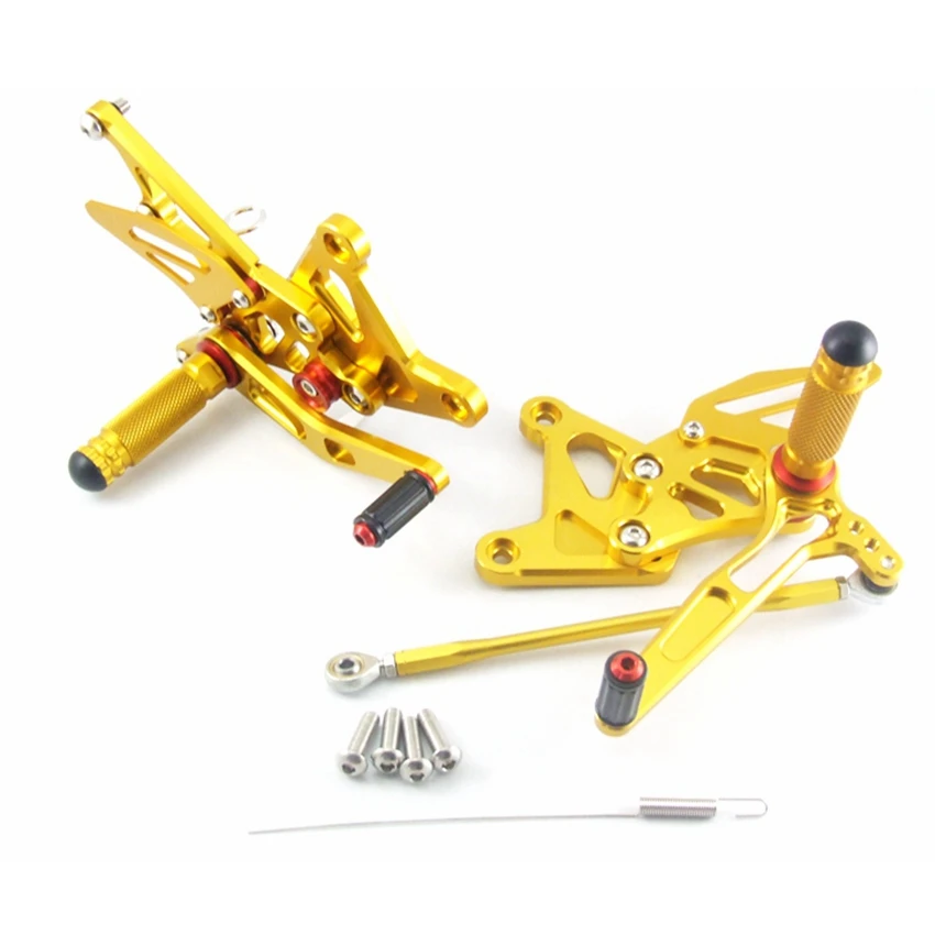 

CNC Aluminum Alloy Motorcycle footrest footpeg pedal foot peg Rearset Rearsets For KAWASAKI ZX636 ZX6R 05-06 Racing Front Pedal