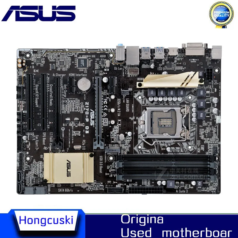 

Used For ASUS Z170-P D3 original M.2 NVME 6th SATS3 motherboard Socket LGA1151 DDR3 32G Z170 Desktop Motherboard