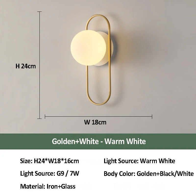 7 واط الشمال الجدار مصباح G9 الزجاج الشمعدان ضوء غرفة المعيشة غرفة نوم زخرفة خلفية الصدرية دراسة السرير فندق متجر الممر الإضاءة #2