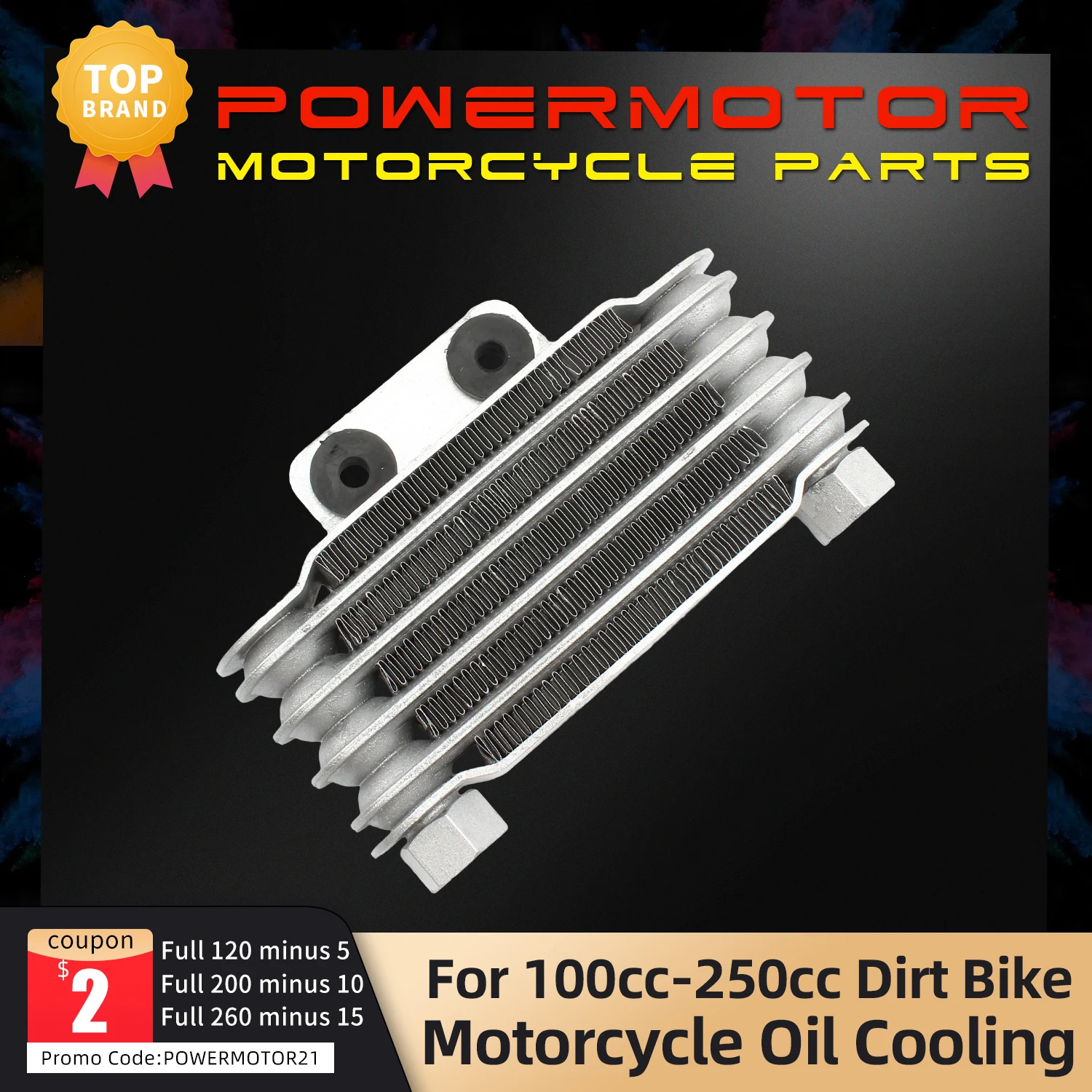 Universeller Motorrad-Ölkühler 158mm Kühlradiator für 100cc-250cc 65ml Motorrad Dirt Bike ATV Motorradkühler – Detail 3