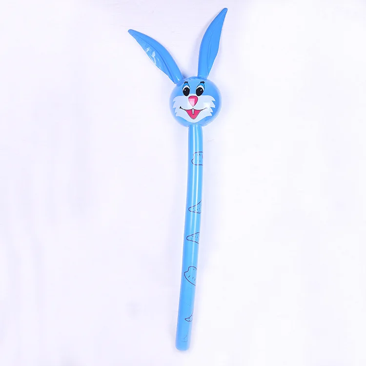 PVC Animal Head Long Stick Children Inflatable Giraffe Elephant Rabbit Frog Inflatable Stick Animal Stick