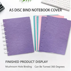 A5 Color Discbound Binding Cover Disc Ring Mushroom Hole Notebook Shell Cover DIY Assembly Notebook Cover Scrapbooking Supplies