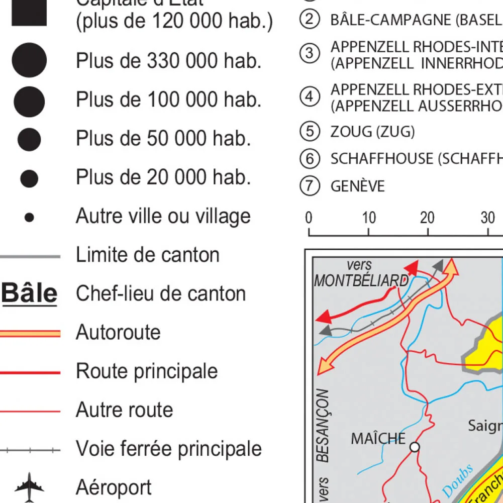 Mapa de transporte de suiza en francés, lienzo no tejido, pintura, póster grande, decoración del hogar, suministros escolares, 225x150cm