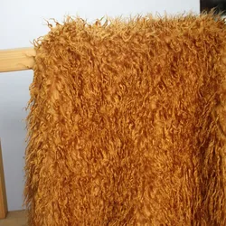 Good 5cm Hairy Camel Beach Wool Plush Faux Fur Fabric,Sewing Material,DIY Clothing Decoration,Photo Blanket Cloth,150x50cm,1Pc