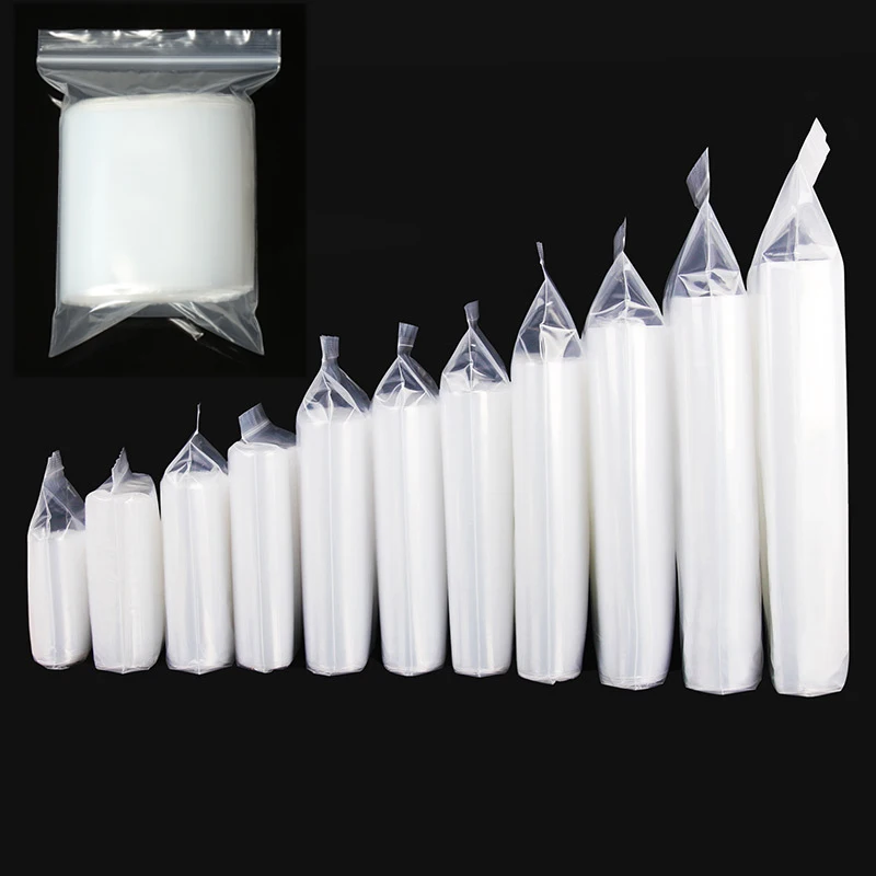 100pcs Transparent Ziplock Bag Small Self Sealing Pouch Plastic Clear Ziplock Bags for Jewelry Display Reusable Storage Package