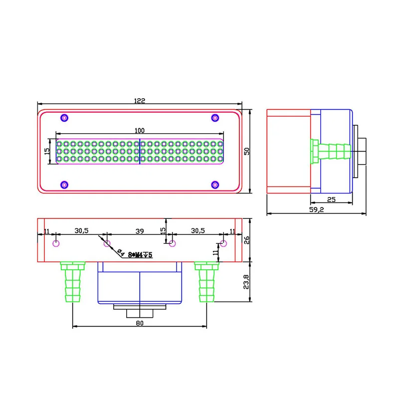 Lámpara UV LED de secado de tinta para impresora Epson, cabezal de impresión plano, sistema de refrigeración por agua, secado de tinta, 395nm, 10015