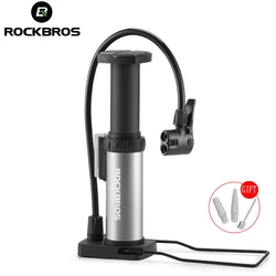 ROCKBROS Bicycle Pump Portable Mini Hand Pump Cycling Air Pump Bike Pump MTB Mountain Bike Pump 100PSI Inflator Foot Bomba