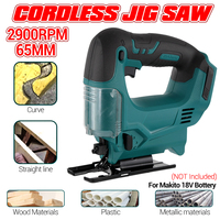 Multi-Function 21V 65mm Cordless Jigsaw Electric Saw  2900RPM Woodworking Scroll Saws Power Tool for Makita Battery