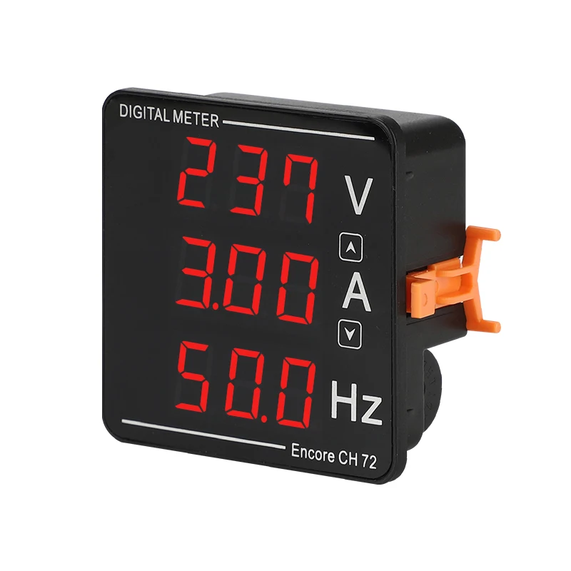 AC الأميتر الرقمي الفولتميتر تردد متر شاشة ديجيتال الحالي الجهد Hz CP-72 CH-72 AC0-999A 50-500V 10-99.9Hz