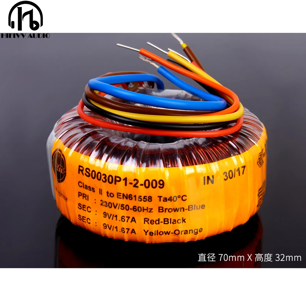 

30W Talema Circular Core Transformer For Hiend Audio Amplifier with Pure copper enameled wires Output 6V 9V 12V 15V 18V 25V