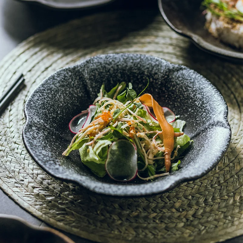 LingAo-Creative Japanese Ceramic Plate, Suitable for Home and Restaurant