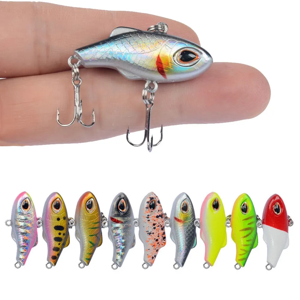 1PCS 3.5cm 5g Winter Vibration Mini Sinking VIB Fishing Lure Crankbait Artificial Ice Hard Bait Pike Sea Bass Fishing Tackle