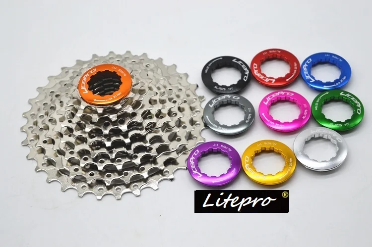 Litepro Bike 11T Cassette Freewheel Lock Cover CNC Aluminum Alloy Rear Flywheel 11T Chainring Locking Cover Bicycle Accessories