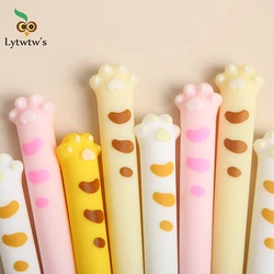 2 Piece Lytwtw's Cute Kawaii Cat Paw Silicone Claw Gel Pen School Office Supply Stationery Creative Sweet Pretty Lovely Cartoon