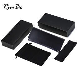 Unisex Soft Leather Glasses Case Portable Sunglasses Box Eyeglasses Cloth Accessories Custom Glasses Protective Bag Set Wholsale