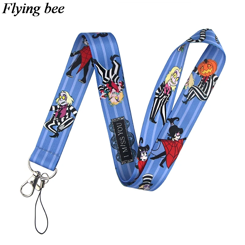 Flyingbee Cartoon Anime Lanyard Telefoon Touw Sleutelhangers Telefoon Lanyard Voor Sleutels Id Kaart Cartoon Lanyards Voor Mannen Vrouwen X0799