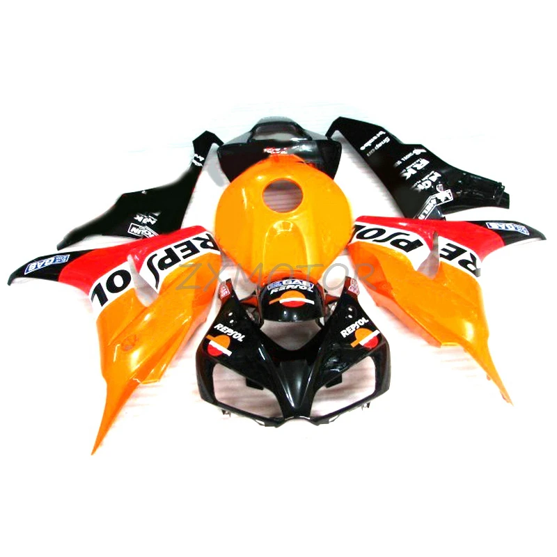 Injection molding Fairing kit for HONDA CBR1000RR 2006 2007 Motorcycle fairings CBR 1000RR 06 07 Orange Black Repsol HJ09