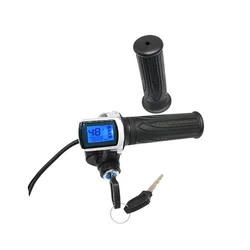 Acelerador de giro para bicicleta eléctrica, controlador sin escobillas, pantalla de velocidad de agarre, 36V, 48V