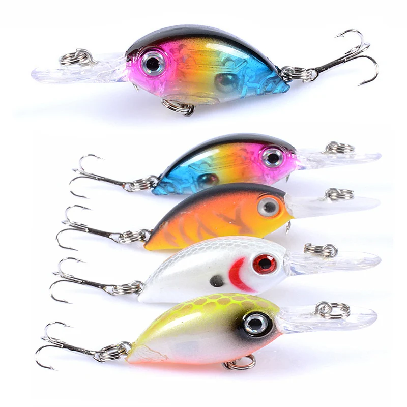 1PCS 5.2cm 3.8g Crankbait Fishing Lure Quality Minnow Lure 3D Eyes Plastic Hard Bait Pesca Artificial Jig Wobblers Fishing Bait