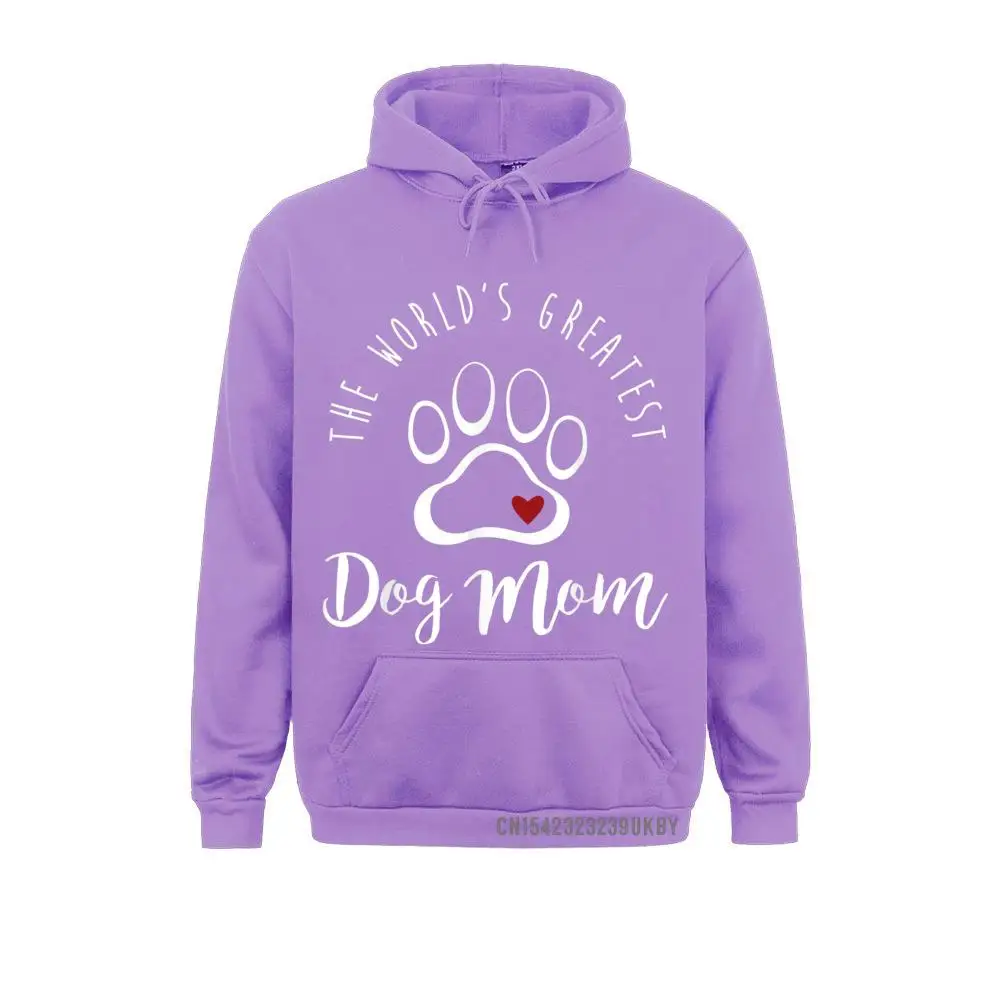 The World's Greatest Dog Mom Harajuku I Love My Dog High Quality Slim Fit Sweatshirts Long Sleeve Hoodies For Men Hoods