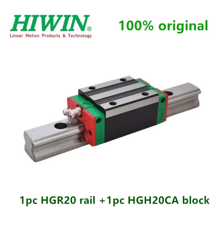 

1pc Original Hiwin linear guide rail HGR20 200mm/300mm/400mm/500mm/550mm + 1pc HGH20CA linear block bearing carriage CNC parts