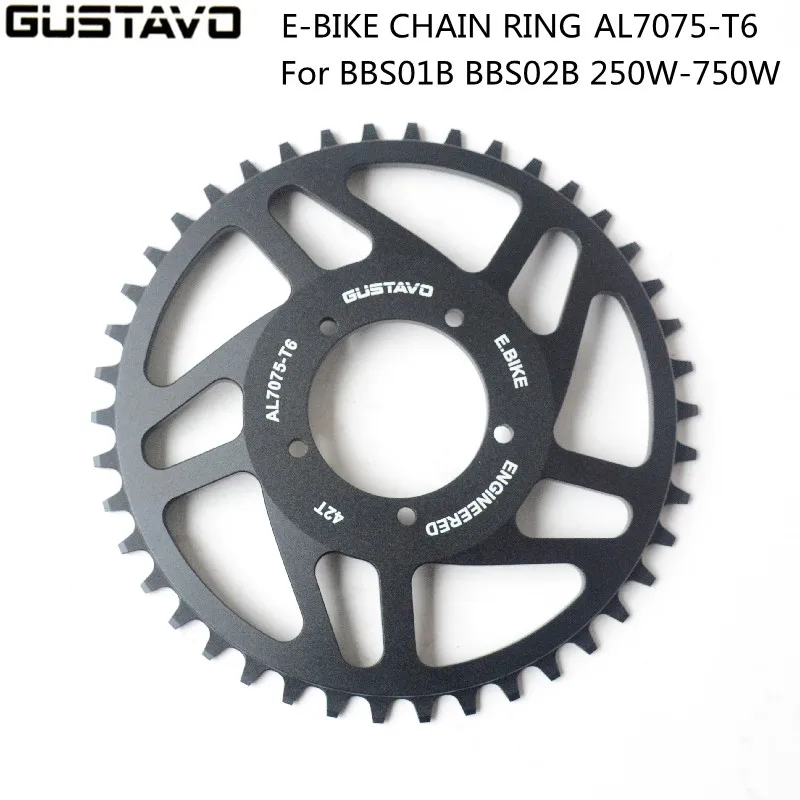 Plato de aleación de aluminio para bicicleta, kit de motor de accionamiento medio para banfang BBSHD/BBS, GUSTAVO, 36T, 38T, 40T, 42T, 44T, 46T,