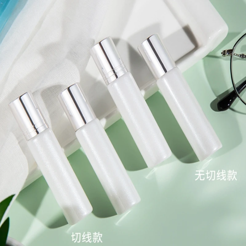 100pcs/lot 10ML Empty silver Pearlised film Roller on Essential Oil bottles 10ml roll on bottle