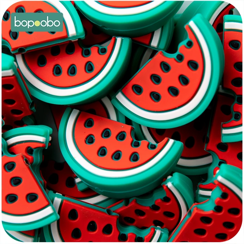 

Bopoobo, 50 шт в наборе, арбуз с мультяшками силиконовый Прорезыватель для зубов Детские Прорезыватель для зубов игрушки, не содержащие БИСФЕНОЛ Еда Класс силиконовый Прорезыватель для зубов для малышей Neckace "сделай сам"
