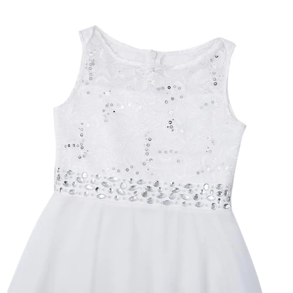 Robe de soirée en mousseline de soie pour enfants, robe de Rhformelle, robe de princesse, robe de demoiselle d'honneur, vêtements de mariage pour enfants, vêtements de concours de beauté