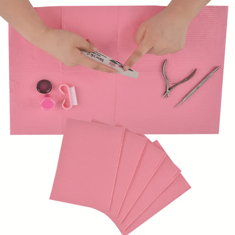 Tapete de limpeza descartável Nail Art, Almofada de papel, Protetor de mesa para manicure, Guardanapo de tatuagem, Ferramenta portátil do salão