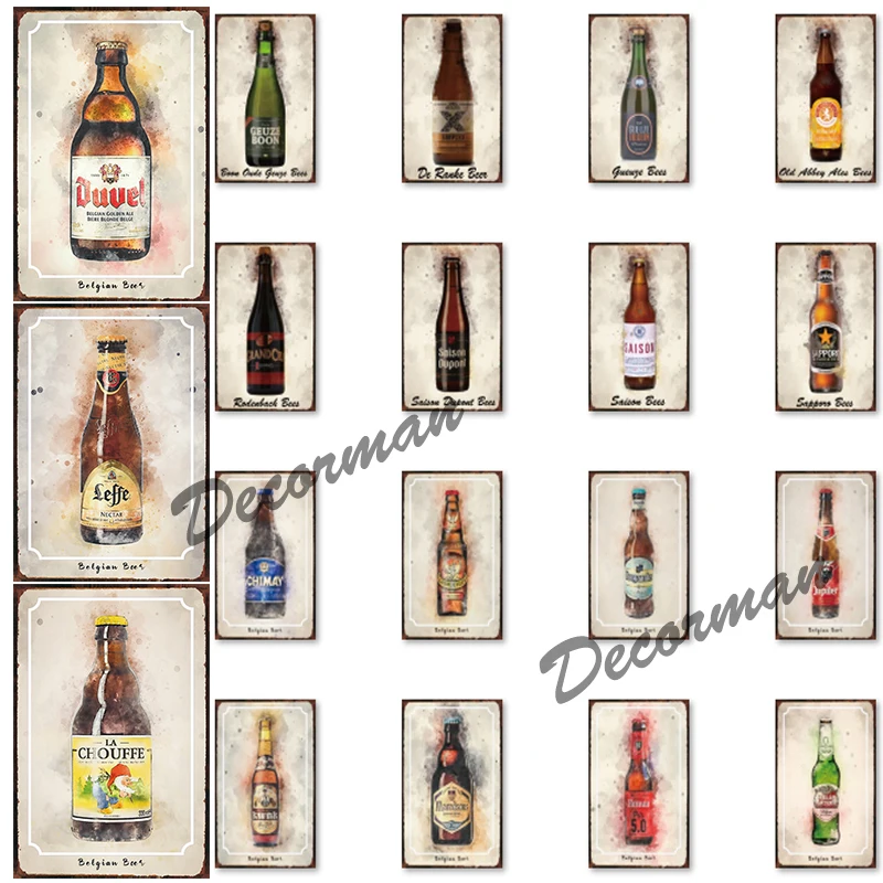 

[ Mike86 ] Belgium Beer Metal Tin Sign Vintage Wall Posters Iron Painting Gift art decor for Pub LTA-1781 20*30 CM