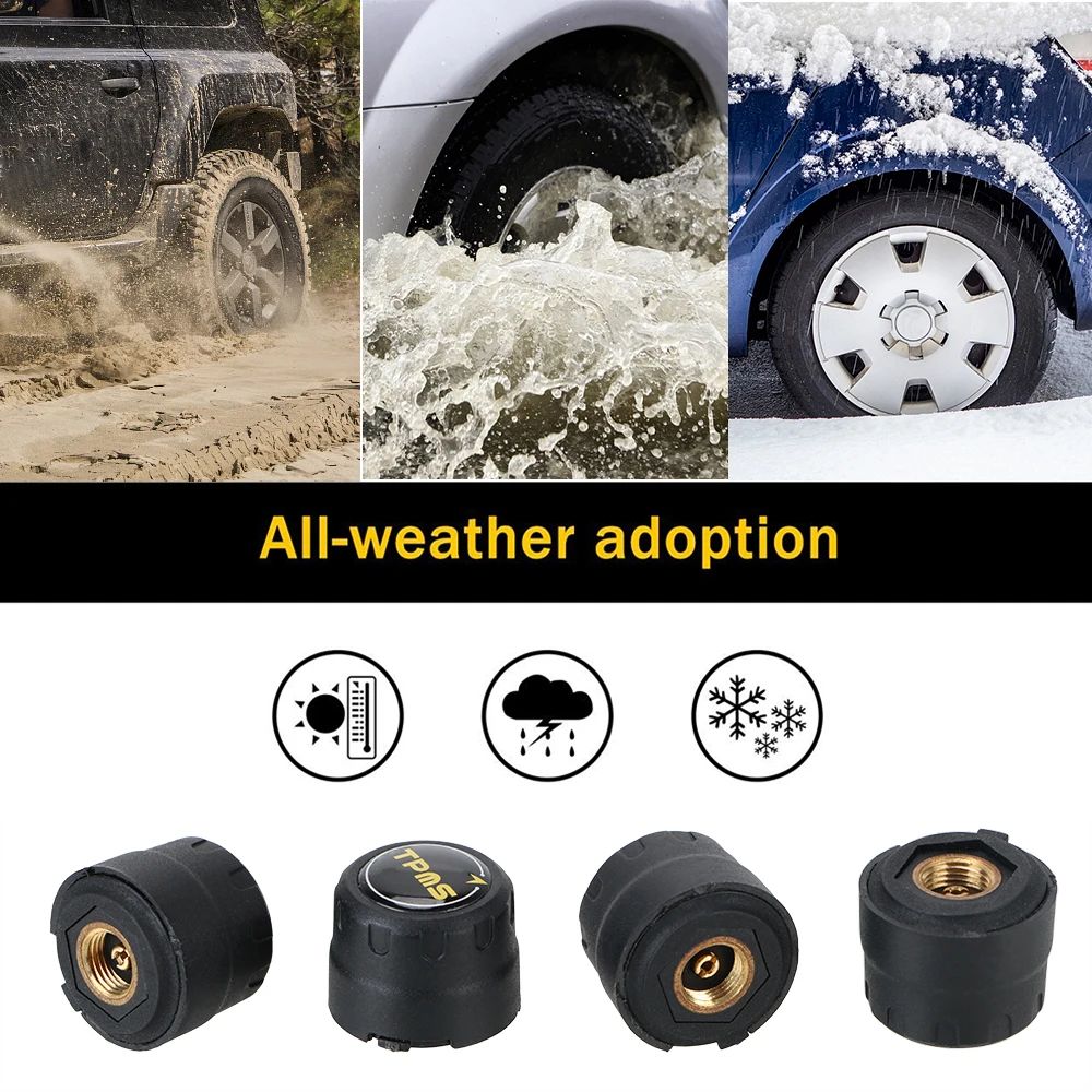 Android iOS BLE TPMS External Alarm Tire Pressure Sensors Universal Bluetooth 4.0 5.0 Car Tire Pressure Sensor Waterproof