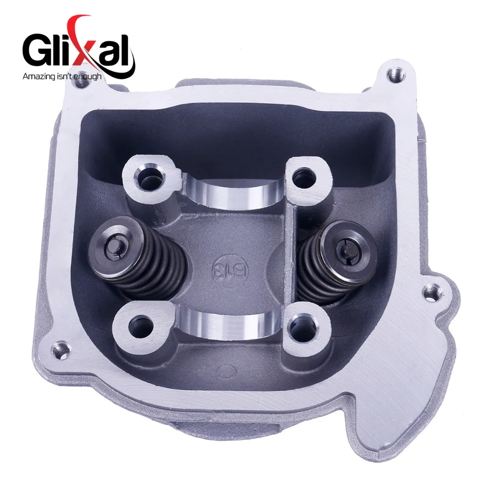 Glixal GY6 100cc 50mm Scooter Engine Big Bore Cylinder Rebuild Kit Cylinder Head assy 4-stroke 139QMB 139QMA Moped (64mm Valve)