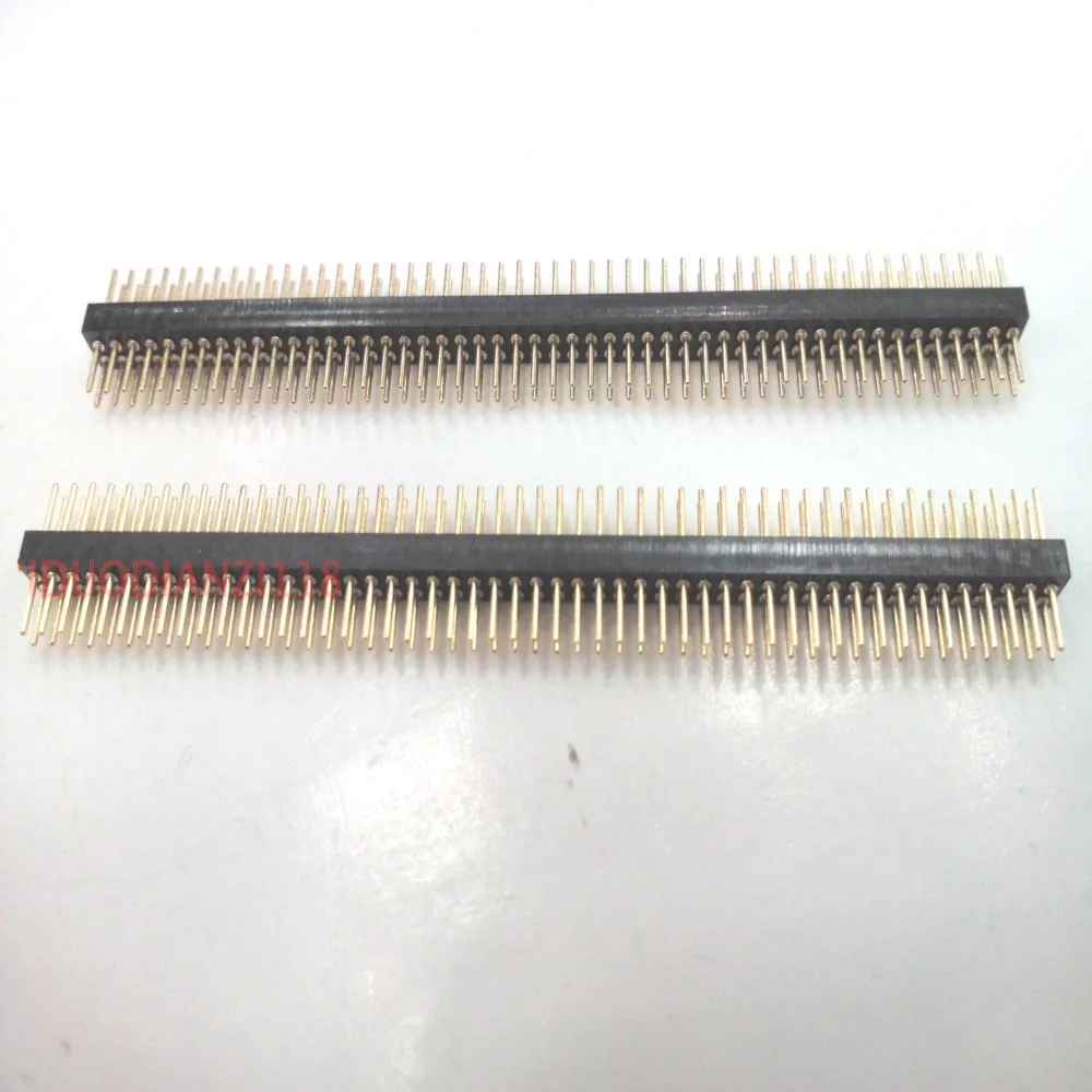 50PCS 2X40 PIN Double row MALE 2.54MM PITCH Round PIN Header connector Strip 2*40 80PIN FOR PCB BOARD ARDUINO