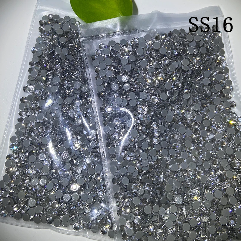 25 bag/lot  SS16  Clear  DMC Hot Fix Rhinestone Crystal  Hot Fix Transfer Rhinestone Hotfix stone with glue for grament