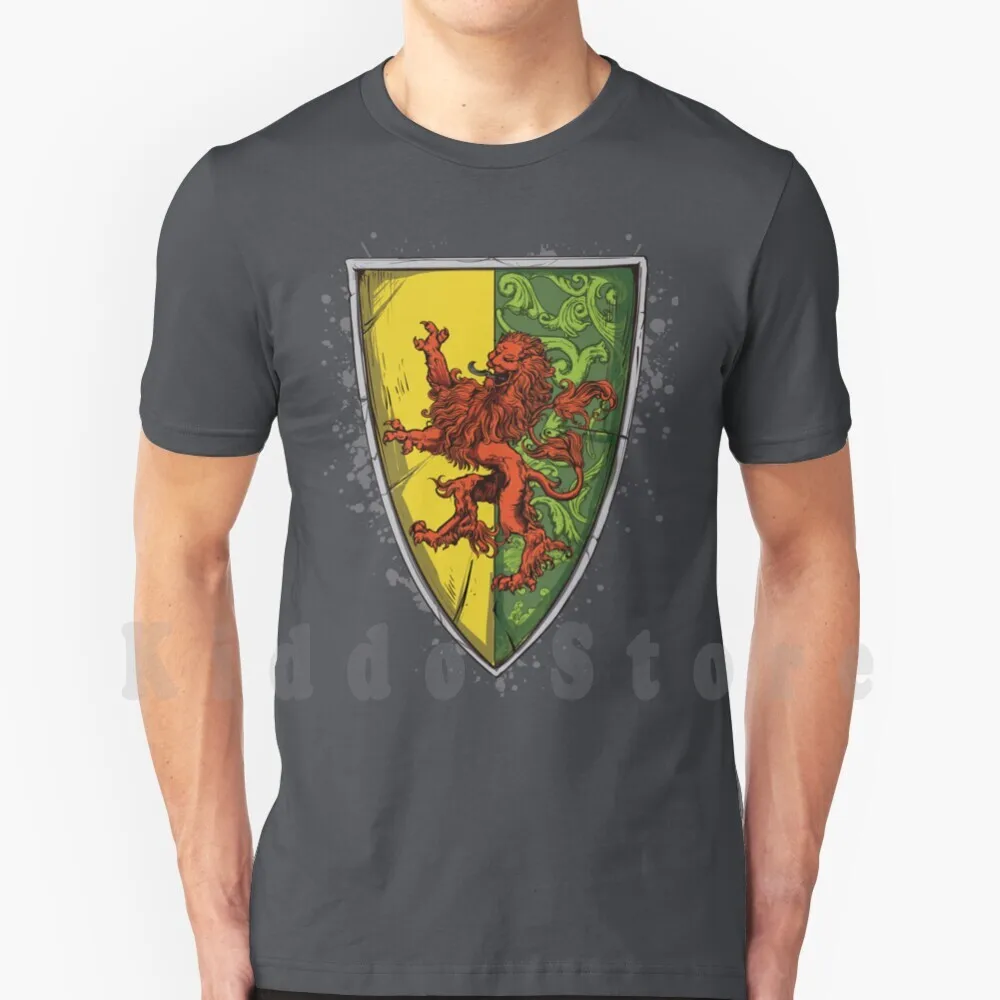 William Marshal-Coat Of Arms T Shirt Print For Men Cotton New Cool Tee England France Shield Lion Beast Tournament Joust War