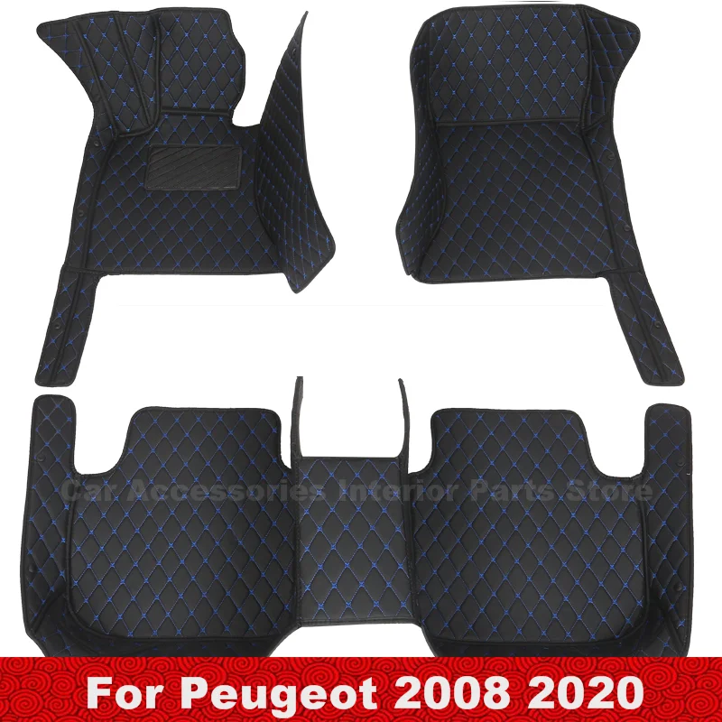 

Car Floor Mats For Peugeot 2008 2020 Carpets Auto Interiors Accessories Styling Custom Leather Front And Rear Side Foot Rugs