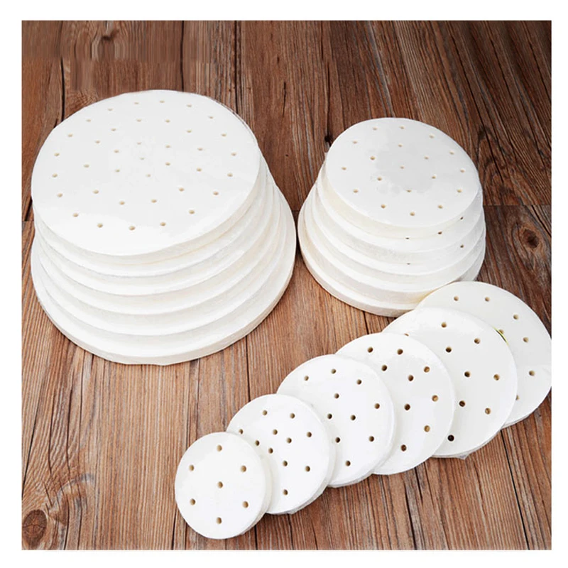 4000pcs 10cm/13cm/15cm Oil Absorbing Paper Fit Hamburger Press Machine Food Grade Burger Meat Pie Pad Bamboo Steamer Kitchen Use